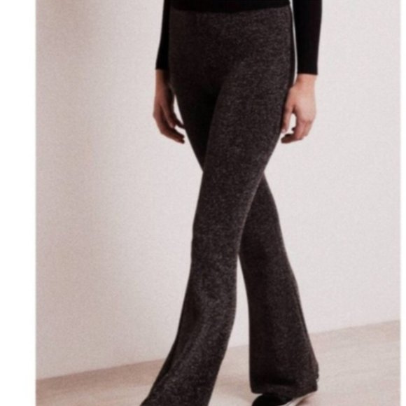 Zara Black and Silver Diamante Shimmer Flare Pant - Picture 1 of 6